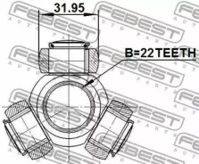 ������� 22x31.95 Nissan Sunny/Almera B10RS 2006.03-2013.03 [GL] Febest 0216B10 0216B10 ����
