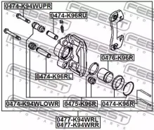 ������� ��������� ������ ����� Mitsubishi Challenger K90# 1996.05-2001.08 [JPN] Febest 0477K94WRL 0477K94WRL ����