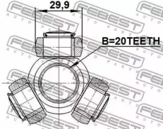 ������� 20x29.9 Mazda Demio DY3/DY5 2002-2007 Febest 0516DY3WAT 0516DY3WAT ����