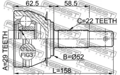 ���� �������� Daewoo Nexia 1500I (G15MF) 1995- Febest 1110006 1110006 ����