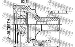 ���� �������� 25x69x30 Mercedes BENZ E-Class 212 4 Matic 2008-2013 Febest 1610221 1610221 ����