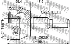 ���� �������� 24x63x27 FORD Focus CB8 2011- [EU] Febest 2110CB7 2110CB7 ����