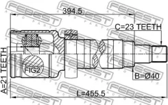 ���� ���������� ������ 21x40x23 FORD Fiesta/Fusion CBK 2001- [EU] Febest 2111Fusmtrh 2111FUSMTRH ����