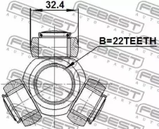 ������� 22x32.4 Hyundai Accent 00 (1999-) [GEN] Febest 2216SPA 2216SPA ����
