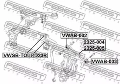 ���� ������ ���������� ����� Volkswagen Touareg 2011- [BR] Febest 2325004 2325004 ����