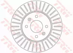 ����. ���� ���. ����. [256x22mm] 4 ���. Hyundai Solaris IV 1.4-1.6 11.10-; KIA Rio III 1.6 06.12- TRW DF6198 DF6198 ����