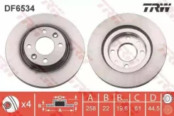 ����. ���� ���. ����. [258x22] 4 ���. Renault Logan II 1.2-1.6 11.13-/ Clio IV 0.9-1.5 11.12- TRW DF6534 DF6534 ����