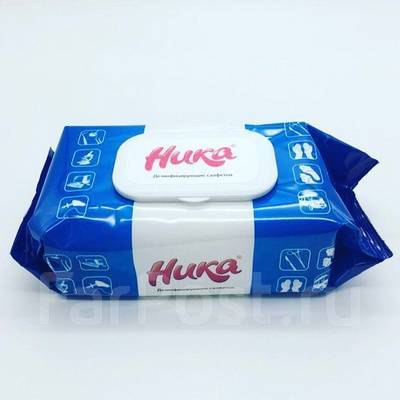 Ника-дезинфицирующие салфетки 120 шт пачка flow-pack (размер 15*18 см ...