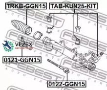 ����������� ������� ����� (��������) Toyota Hilux GGN15, �25, �35, �KUN1#, �2#, �3#, �LAN15, �25, �35, �TGN1#, �26, �36 2004.08-2012.04 [US] Febest Ta...