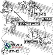 ����� ��������� Toyota Corolla 00-08 ���������� ����. Febest Tmnze120RH TMNZE120RH ����