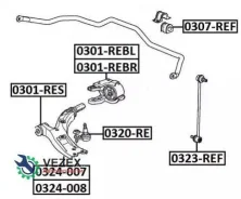 ����� Honda CR-V 06- ����. ���. ASVA 0324008 0324008 ����