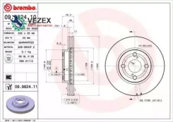 ���� ���� ��� ���� corolla (e12) 02- Brembo 09982410 09982410 ����