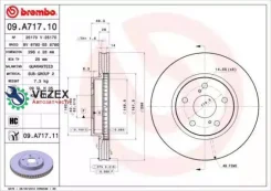 ���� ��������� Lexus IS 05- 2.2-2.5 �����. ����. D=296 Brembo 09A71711 09A71711 ����