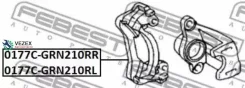 ����� ������� ������ ���������� �������� Toyota LAND Cruiser Prado GRJ12#, �KDJ12#, �RZJ12#, �TRJ12#, �VZJ12# 2002.09-2009.08 [JP] Febest 0177CGRN210R...