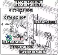 ������� ��������� ������ ����� (�� ������) Toyota LAND Cruiser 100 FZJ10# HDJ100 HZJ105 UZJ100 1998. Febest 0177HDJ101RLH 0177HDJ101RLH ����