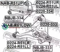 ����� ������ | ����� ��� | Nissanfrontier D40, Xterra N50, Navara D40M, Navara SPN MAKE D40M, PATH Febest 0224R51LL 0224R51LL ����