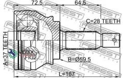 ���� �������� 37X59.5X28 Febest 0410CW6 0410CW6 ����