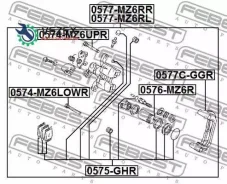 ������� ��������� | ��� ��� | Mazda6 GG, 6 GH, Atenza Sedan, Sport GH, 6 Wagon GH, Atenza Sedan, SPOR Febest 0577MZ6RL 0577MZ6RL ����