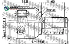 ���� ���������� ������ 24X40X27 Febest 1211IX352WDRH 1211IX352WDRH ����