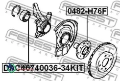 ��������� ��������� �������� (40x74x34x36) (mitsubishi lancer/mirage cj 1995-2003) Febest DAC4074003634KIT DAC4074003634KIT ����