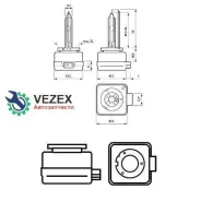 ����� ���������� ��������� ����� D1S PK32d-2 4800K X-treme Vision Pro150 85V 35W ������ 1�� Philips 85415XV2C1 85415XV2C1 ����