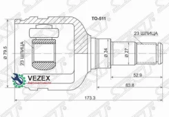 ���� �����. TY (LH/RH) Auris/Avensis/Corolla -09, ZZE/ZRE12#/15#, AT/ZZT220, ZZT250 SAT TO511, �����/������ TO511 ����
