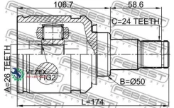 ���� ���������� ����� 26X50X24 Febest 0111AGV10LH 0111AGV10LH ����