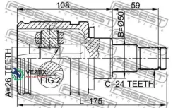 ���� ���������� ����� 26x50x24 (Toyota Camry ACV3#/MCV3# 2001-2006) Febest Febest 0111AZT250LH 0111AZT250LH ����