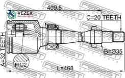 ���� Toyota Avensis AT22#/AZT220/CDT220/CT220/ST22�0/ZZT22# 1997.10-2003.01 �����. ����. Febest 0111CT220RH 0111CT220RH ����