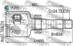 ���� Lexus RX270/350/450H AGL10/GGL15/GYL1# 2008.12-2015.09 �����. ����. Febest 0111GGL15RH 0111GGL15RH ����