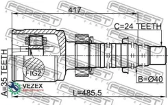 ���� ���������� 35x40x24 Toyota Avalon GSX30 2005.01-2012.10 [US] Febest 0111GSX30RH 0111GSX30RH ����