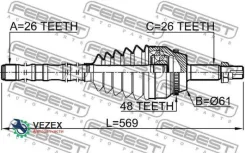 ���� ������� � ����� 26�61,3�26 Toyota Camry ACV40/GSV40 06-11 0114-ACV40L26A48 Febest 0114ACV40L26A48 0114ACV40L26A48 ����