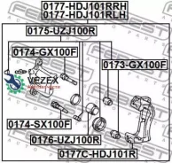 ������� ��������� Toyota LAND Cruiser 100 ����. ����. (�� ������) Febest 0177HDJ101RRH 0177HDJ101RRH ����