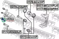 ������� ��������� Toyota Harrier ACU3#/GSU3# -12 �����. ���. (�� ������) Febest 0177MCU30FLH 0177MCU30FLH ����