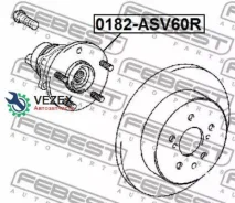 ������� ������ Toyota Camry/Hybrid ACV51 ASV5# AVV50 GSV50 2011.08-2018.03 [EU] Febest 0182ASV60R 0182ASV60R ����