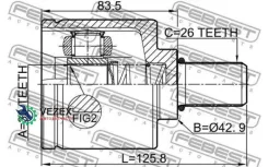 ���� ���������� ����� 30X42.9X26 Febest 0211G15Raatlh 0211G15RAATLH ����