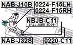 ����� �������� ����� Febest 0224F15LH 0224F15LH ����