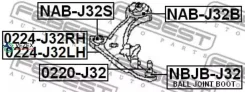 ����� �������� ������ Febest 0224J32RH 0224J32RH ����