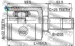 ���� Honda Civic VI-IX 95- �����. ����. Febest 0311Esmtrh 0311ESMTRH ����