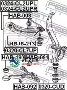 ����� �������� ������� ������ Honda Accord CP2 2008-2011 [US] Febest 0324CU2UPR 0324CU2UPR ����