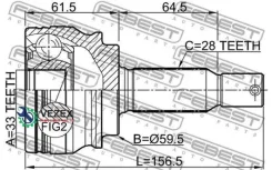 ���� �������� 33X59.5X28 Febest 0410GA 0410GA ����