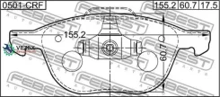 ������� ��������� �������� (� ��������������� ���������) Nissan Lafesta B35 2011.06- [JP] Febest 0501CRF 0501CRF ����