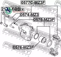 ����� ��������� ���������� �������� (��������) Mazda 3 BK 2003-2011 [GEN] Febest 0577CMZ3F 0577CMZ3F ����
