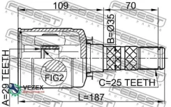 ���� ���������� 29x35x25 (Subaru Legacy B14 2009-) Febest Febest 0811B9 0811B9 ����