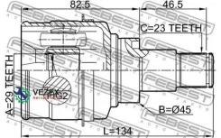 ���� ���������� 29X45X23 Febest 0911M412 0911M412 ����