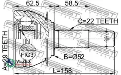 ���� �������� 29X52X22 Febest 1110006 1110006 ����