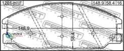 ������� ��������� Hyundai Santa FE 00 2000- �����. (� ��������������� ���������) Febest 1201H1F 1201H1F ����