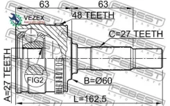 ���� �������� 27X60X27 Febest 1610801A48 1610801A48 ����