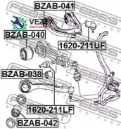 ����� ������� ��������� �������� ������ Mercedes BENZ CLS-Class 219 2003-2010 1620-211UF Febest Febest 1620211UF 1620211UF ����