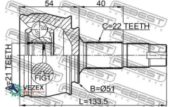 ���� �������� 21X51X22 Febest 1810Z12 1810Z12 ����